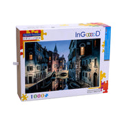 Ingooood Wooden Jigsaw Puzzle 1000 Piece - Venice River at Night - Ingooood jigsaw puzzle 1000 piece