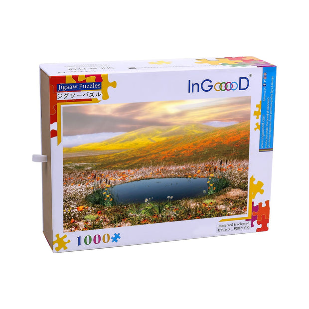 Ingooood Wooden Jigsaw Puzzle 1000 Pieces for Adult-Plateau flower grassland - Ingooood jigsaw puzzle 1000 piece