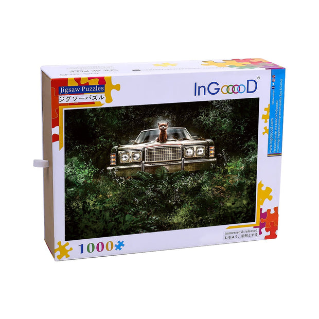 Ingooood Wooden Jigsaw Puzzle 1000 Pieces for Adult- Fox in the jungle - Ingooood jigsaw puzzle 1000 piece