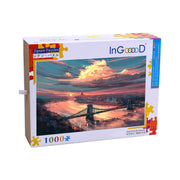 Ingooood Wooden Jigsaw Puzzle 1000 Piece for Adult-Bridge in the Sunset - Ingooood jigsaw puzzle 1000 piece