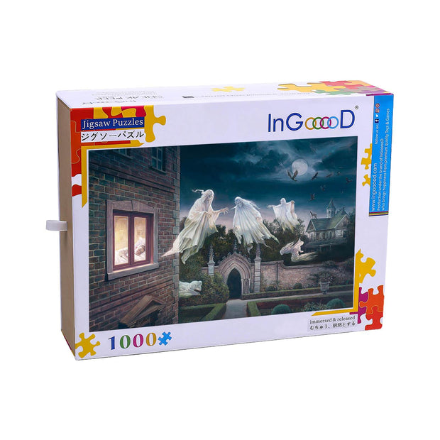 Ingooood Wooden Jigsaw Puzzle 1000 Piece for Adult-Halloween is coming - Ingooood jigsaw puzzle 1000 piece