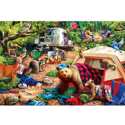 Ingooood Wooden Jigsaw Puzzle 1000 Piece - Forest Picnic - Ingooood jigsaw puzzle 1000 piece