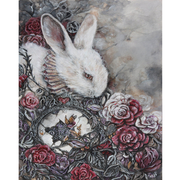 Ingooood Wooden Jigsaw Puzzle 1000 Piece - Rose and White Rabbit - Ingooood jigsaw puzzle 1000 piece