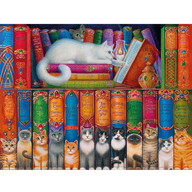 Ingooood Wooden Jigsaw Puzzle 1000 Piece - Kitten Bookshelf - Ingooood jigsaw puzzle 1000 piece