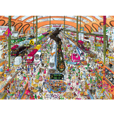Ingooood Wooden Jigsaw Puzzle 1000 Piece - The lively station - Ingooood jigsaw puzzle 1000 piece