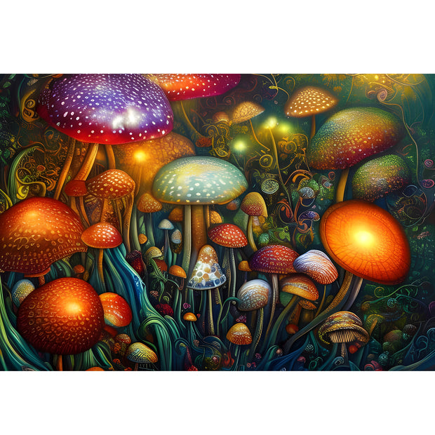 Ingooood Wooden Jigsaw Puzzle 1000 Piece - Colorful Mushroom - Ingooood jigsaw puzzle 1000 piece