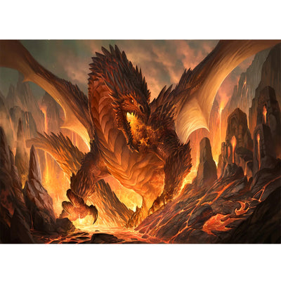 Ingooood Wooden Jigsaw Puzzle 1000 Piece - The Dragon in the Volcano - Ingooood jigsaw puzzle 1000 piece