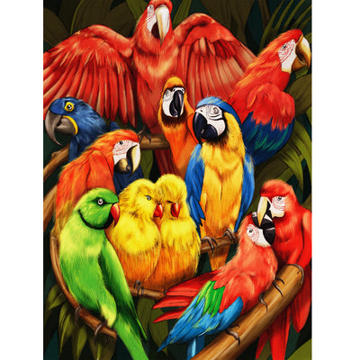 Ingooood Wooden Jigsaw Puzzle 1000 Piece - Parrot Family - Ingooood jigsaw puzzle 1000 piece