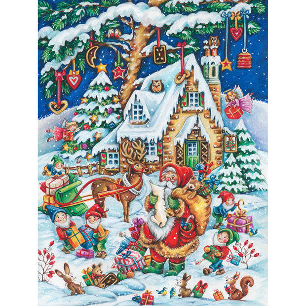 Ingooood Wooden Jigsaw Puzzle 1000 Piece - Christmas Series - The lively Christmas cottage - Ingooood jigsaw puzzle 1000 piece