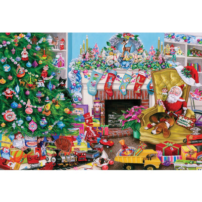 Ingooood Wooden Jigsaw Puzzle 1000 Piece - Christmas Series - Christmas by the fireplace - Ingooood jigsaw puzzle 1000 piece