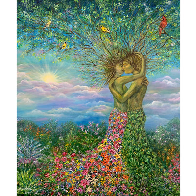Ingooood Wooden Jigsaw Puzzle 1000 Piece - The Lovers' Tree - Ingooood jigsaw puzzle 1000 piece