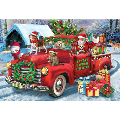 Ingooood Wooden Jigsaw Puzzle 1000 Piece - Christmas Series - Christmas Car - Ingooood jigsaw puzzle 1000 piece