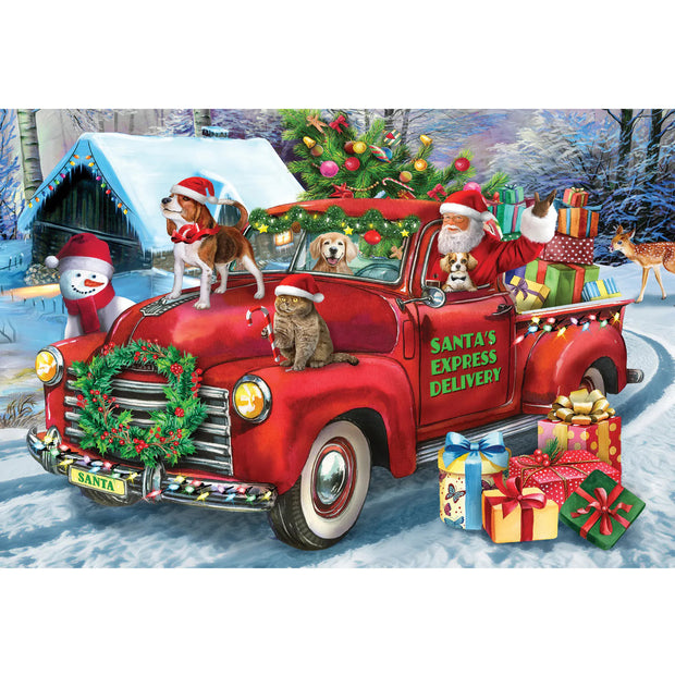Ingooood Wooden Jigsaw Puzzle 1000 Piece - Christmas Series - Christmas Car - Ingooood jigsaw puzzle 1000 piece