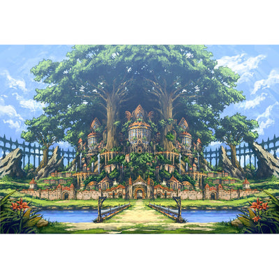 Ingooood Wooden Jigsaw Puzzle 1000 Piece - The country under the tree - Ingooood jigsaw puzzle 1000 piece