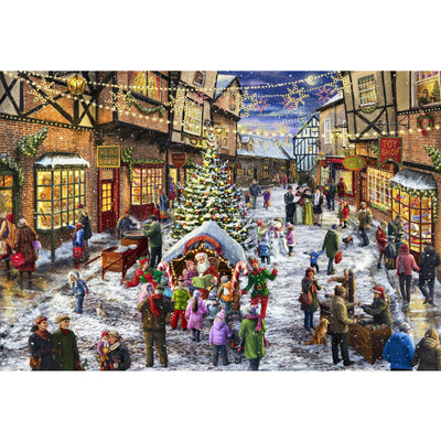 Ingooood Wooden Jigsaw Puzzle 1000 Piece - Christmas Series - The lively street - Ingooood jigsaw puzzle 1000 piece