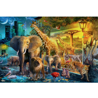 Ingooood Wooden Jigsaw Puzzle 1000 Piece - Wonderful Night at the Museum - Ingooood jigsaw puzzle 1000 piece