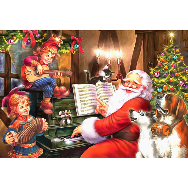 Ingooood Wooden Jigsaw Puzzle 1000 Piece - Christmas Series - Joyful Piano Music - Ingooood jigsaw puzzle 1000 piece