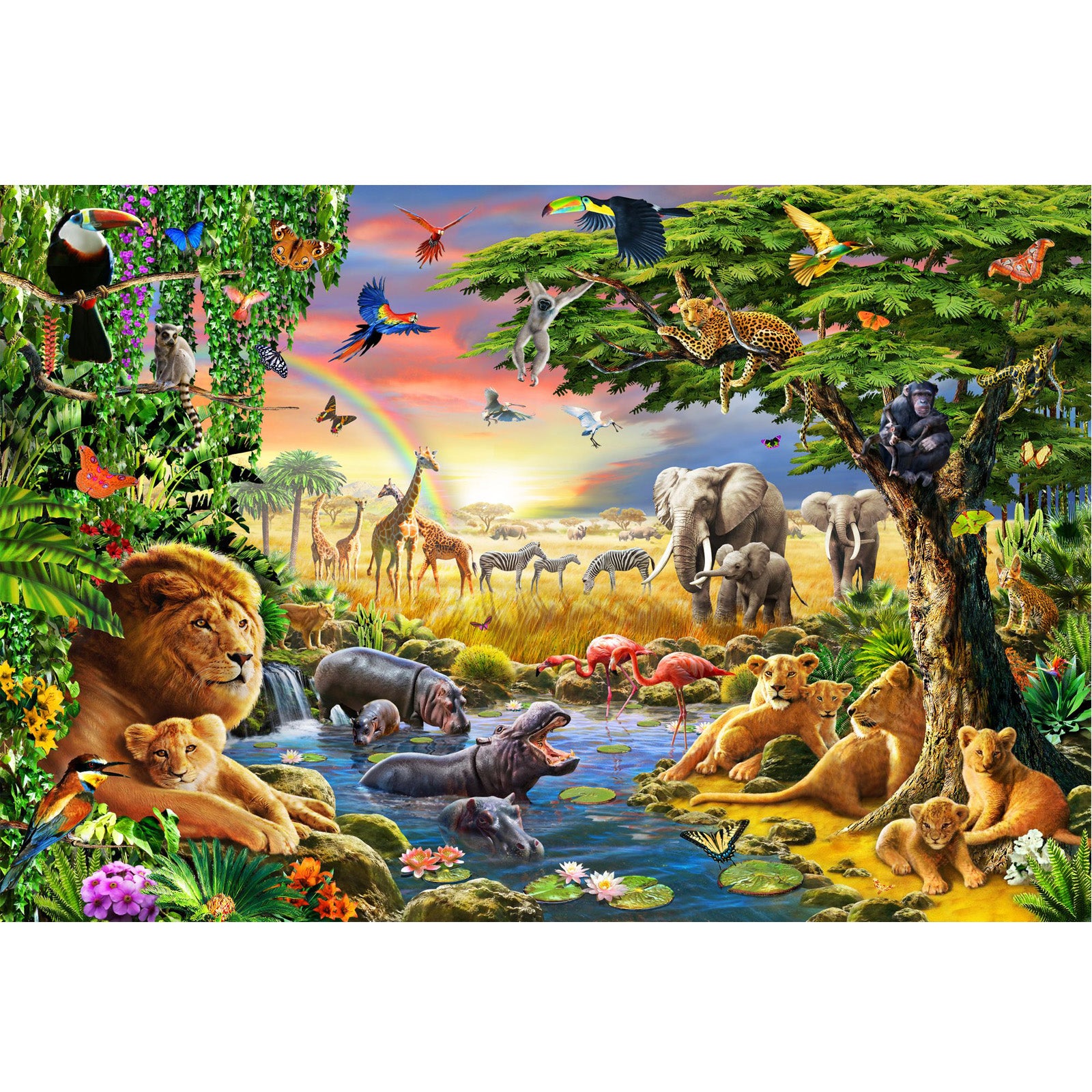 難あり　シャイニング・ウィンド　1000ピース ジグソーパズル　孤島の楽園 Ingooood Wooden Jigsaw Puzzle 1000 Piece - Grassland Oasis