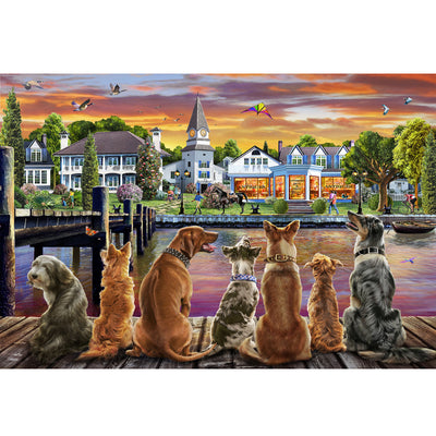 Ingooood Wooden Jigsaw Puzzle 1000 Piece - Watching the sunset together - Ingooood jigsaw puzzle 1000 piece