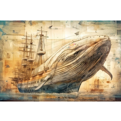 Ingooood Wooden Jigsaw Puzzle 1000 Piece - Whale Ship - Ingooood jigsaw puzzle 1000 piece