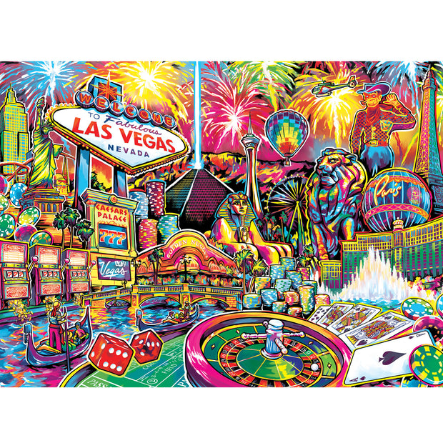 Ingooood Wooden Jigsaw Puzzle 1000 Piece - Las Vegas Nights - Ingooood jigsaw puzzle 1000 piece