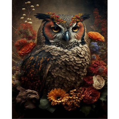 Ingooood Wooden Jigsaw Puzzle 1000 Piece - Owl and flower - Ingooood jigsaw puzzle 1000 piece