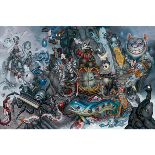 Ingooood Wooden Jigsaw Puzzle 1000 Piece - Parade of Monsters - Ingooood jigsaw puzzle 1000 piece