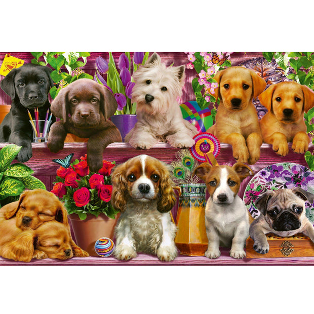 Ingooood Wooden Jigsaw Puzzle 1000 Piece - Puppy Family - Ingooood jigsaw puzzle 1000 piece