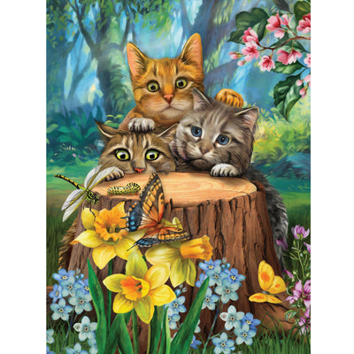 Ingooood Wooden Jigsaw Puzzle 1000 Piece - Three Kittens - Ingooood jigsaw puzzle 1000 piece