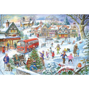 Ingooood Wooden Jigsaw Puzzle 1000 Piece - Christmas Series - The town in the evening - Ingooood jigsaw puzzle 1000 piece