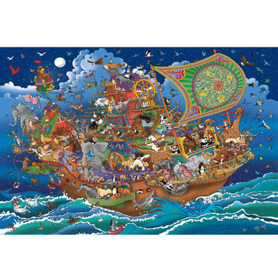Ingooood Wooden Jigsaw Puzzle 1000 Piece - Noah's Ark - Ingooood jigsaw puzzle 1000 piece