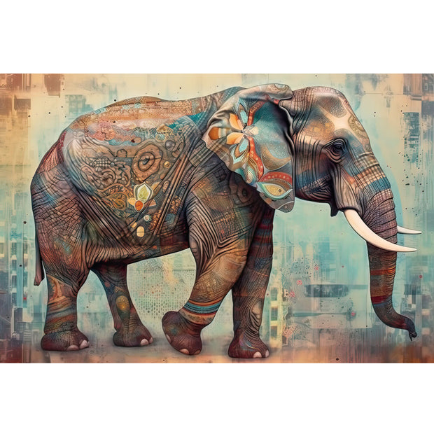 Ingooood Wooden Jigsaw Puzzle 1000 Piece - Elephant - Ingooood jigsaw puzzle 1000 piece