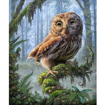 Ingooood Wooden Jigsaw Puzzle 1000 Piece - Forest Owl - Ingooood jigsaw puzzle 1000 piece