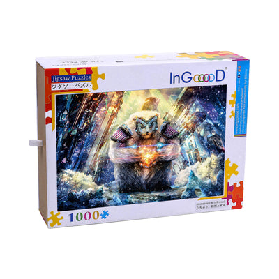 Ingooood Wooden Jigsaw Puzzle 1000 Piece - Fighting Bear - Ingooood jigsaw puzzle 1000 piece