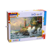 Ingooood Wooden Jigsaw Puzzle 1000 Pieces-Home by the shore- Entertainment Toys for Adult Special Graduation or Birthday Gift Home Decor - Ingooood jigsaw puzzle 1000 piece