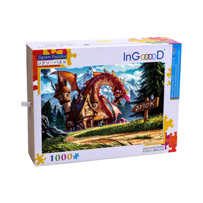 Ingooood Wooden Jigsaw Puzzle 1000 Piece - Fantasy Dragon - Ingooood jigsaw puzzle 1000 piece