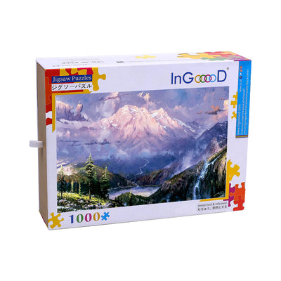 Ingooood Wooden Jigsaw Puzzle 1000 Pieces -Glacier snow mountain - Ingooood jigsaw puzzle 1000 piece