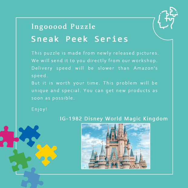 Ingooood Wooden Jigsaw Puzzle 1000 Piece for Adult-Disney World Magic Kingdom - Ingooood jigsaw puzzle 1000 piece