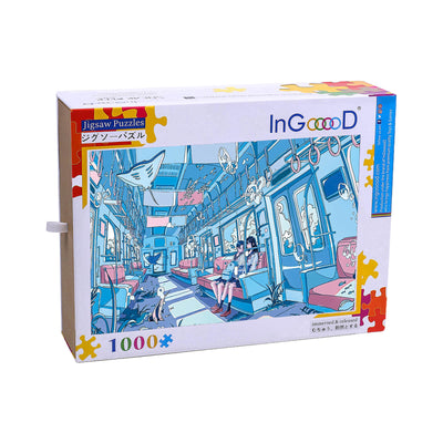 Ingooood Wooden Jigsaw Puzzle 1000 Piece - Ocean Train - Ingooood jigsaw puzzle 1000 piece