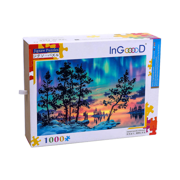 Ingooood Wooden Jigsaw Puzzle 1000 Piece - Aurora - Ingooood jigsaw puzzle 1000 piece
