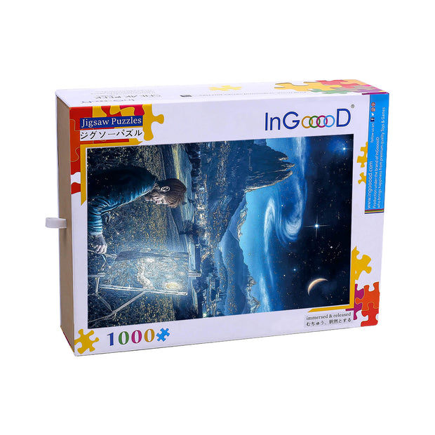 Ingooood Wooden Jigsaw Puzzle 1000 Pieces - Van Gogh's Starry Night - Ingooood jigsaw puzzle 1000 piece