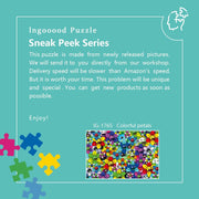 Ingooood Wooden Jigsaw Puzzle 1000 Pieces for Adult- Colorful petals - Ingooood jigsaw puzzle 1000 piece