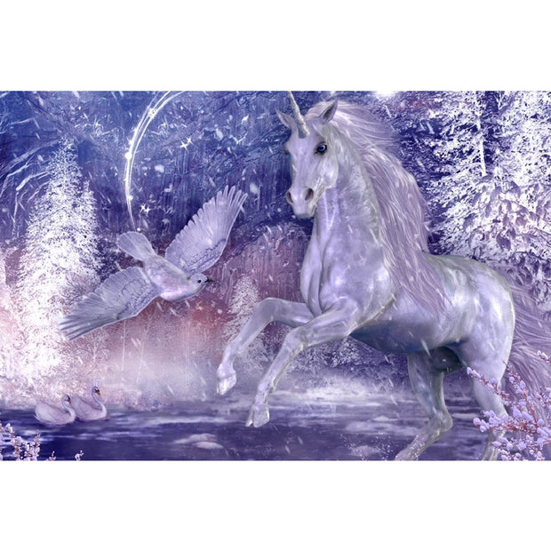 Ingooood Wooden Jigsaw Puzzle 1000 Pieces - Ice unicorn - Ingooood jigsaw puzzle 1000 piece