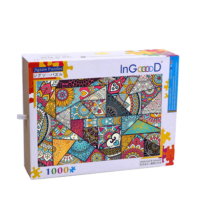 Ingooood Wooden Jigsaw Puzzle 1000 Piece - Abstract Painting - Ingooood jigsaw puzzle 1000 piece