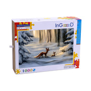 Ingooood Wooden Jigsaw Puzzle 1000 Pieces for Adult-Fox in The Snow - Ingooood jigsaw puzzle 1000 piece