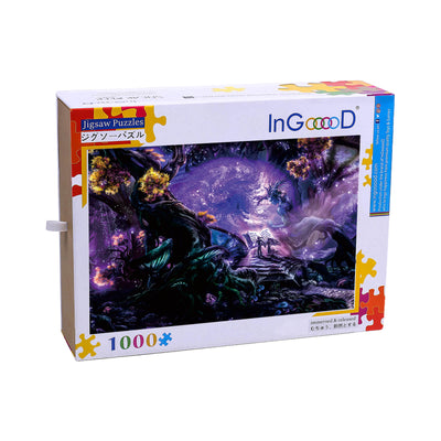 Ingooood Wooden Jigsaw Puzzle 1000 Pieces - The Magical World of Books - Ingooood jigsaw puzzle 1000 piece