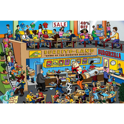 Ingooood Wooden Jigsaw Puzzle 1000 Piece - Food court - Ingooood jigsaw puzzle 1000 piece