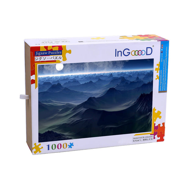 Ingooood Wooden Jigsaw Puzzle 1000 Pieces for Adult-Starry sky over the mountains - Ingooood jigsaw puzzle 1000 piece