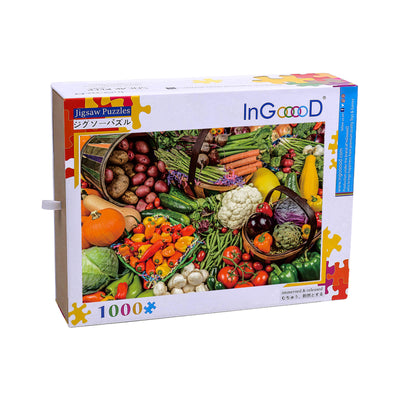 Ingooood Wooden Jigsaw Puzzle 1000 Piece - Vegetable Feast - Ingooood jigsaw puzzle 1000 piece