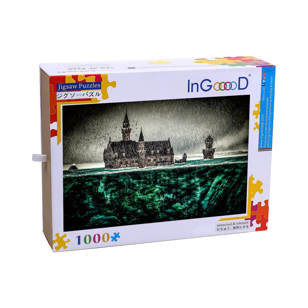 Ingooood Wooden Jigsaw Puzzle 1000 Pieces for Adult- Drown The Castle - Ingooood jigsaw puzzle 1000 piece